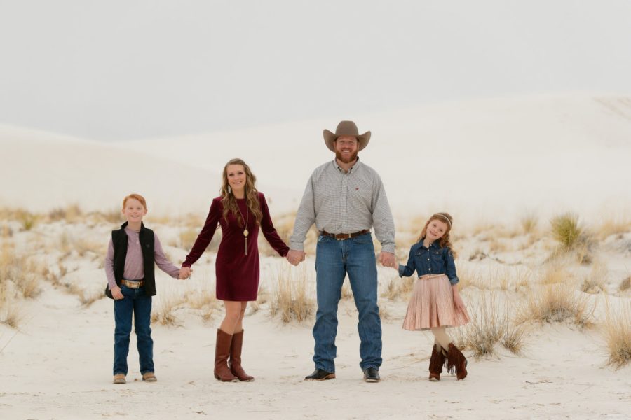 Mother hugging daughter during family photo session in El Paso